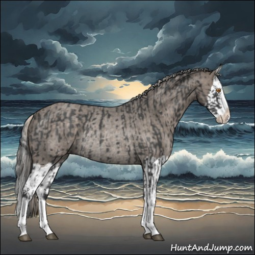 Horse Color:Blue Roan Splash Rabicano and Silver Blue Roan Splash Rabicano