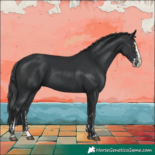 Horse Color:Black Splash Rabicano and Black Splash Rabicano