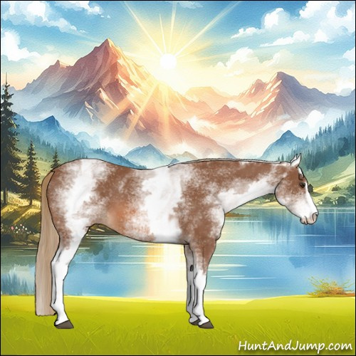 Horse Color:White Spotted Chestnut Sabino 