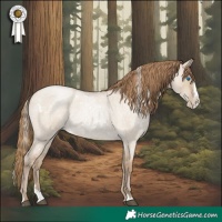 Horse Color:White Spotted Grullo Roan Pearl Splash