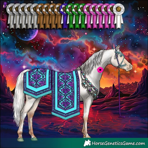 Horse Color:White Spotted Silver Classic Champagne Roan Pearl Dun Rabicano 