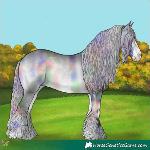 Horse Color:Nacre White Spotted Silver Brown Chinchilla Onyx