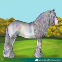 Horse Color:Nacre White Spotted Silver Brown Chinchilla Onyx 