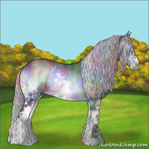 Horse Color:Nacre White Spotted Silver Brown Chinchilla Onyx