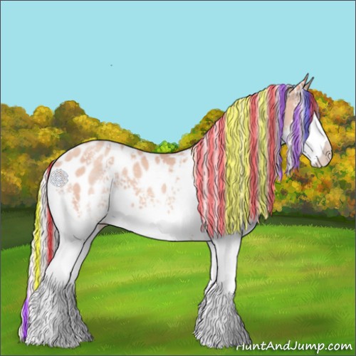 Horse Color:Painted White Spotted Silver Amber Champagne Splash Appaloosa 