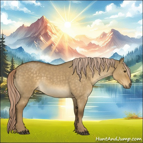 Horse Color:Chocolate Palomino Roan Dun Rabicano