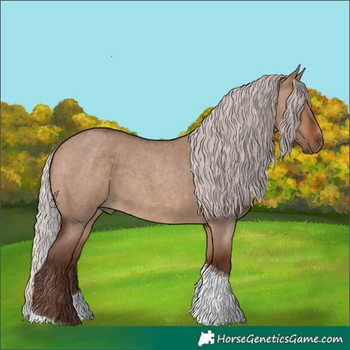 Horse Color:Silver Bay Roan Dun Tobiano Rabicano 