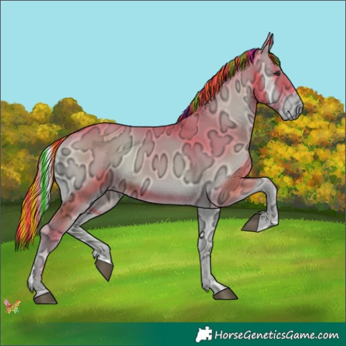 Horse Color:Painted Watercolor Liver Red Onyx Ice 