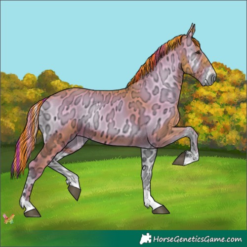 Horse Color:Painted Watercolor Liver Red Onyx Ice 