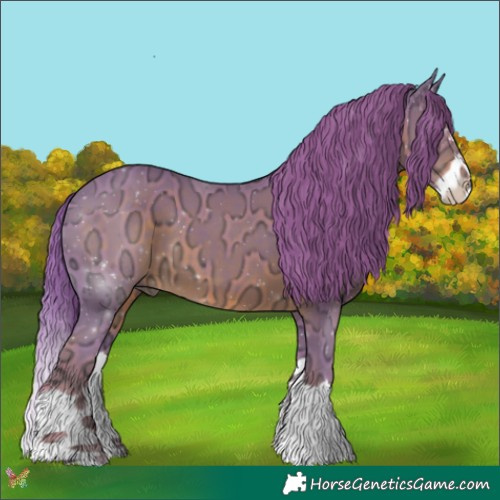 Horse Color:Watercolor Liver Chestnut Ice Splash 