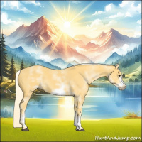 Horse Color:White Spotted Palomino Sabino Frame