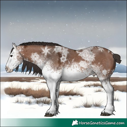 Horse Color:White Spotted Bay Ice 