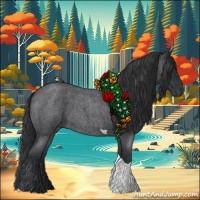 Horse Color:Blue Roan Tobiano