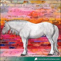 Horse Color:Watercolor Silver Blue Roan Tobiano