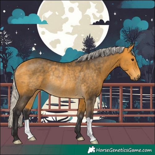 Horse Color:Silver Buckskin Rabicano 