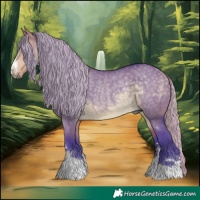 Horse Color:Watercolor Silver Buckskin Dun Rabicano