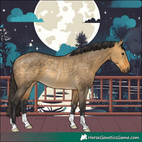 Horse Color:Buckskin Dun Rabicano