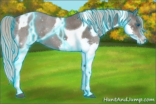 Horse Color:Thunderstruck Silver Black Splash Tobiano 