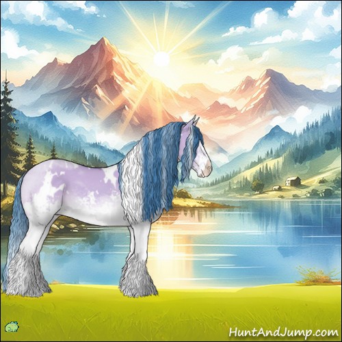 Horse Color:Watercolor White Spotted Bay Dun 