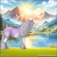 Horse Color:Watercolor White Spotted Silver Bay Ice Pearl