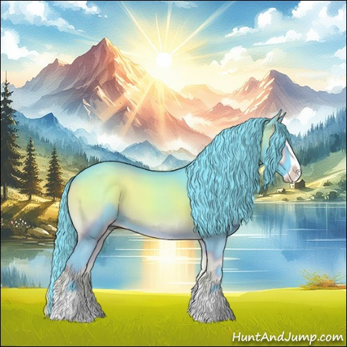 Horse Color:Watercolor Blue Onyx Splash