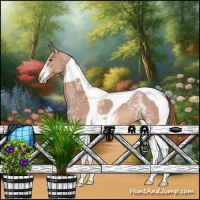 Horse Color:White Spotted Red Dun Tobiano 