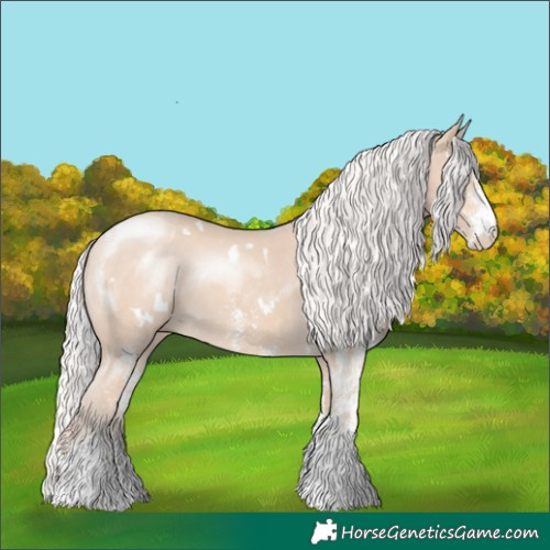Horse Color:White Spotted Silver Smoky Creme 