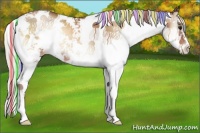 Horse Color:Painted Silver Blue Onyx Pearl Sabino