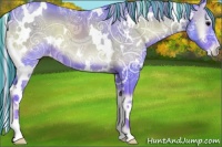 Horse Color:Painted Watercolor White Spotted Silver Blue Onyx Ice