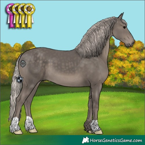Horse Color:Silver Black 