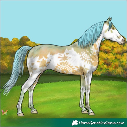 Horse Color:Watercolor Sable Champagne Splash 