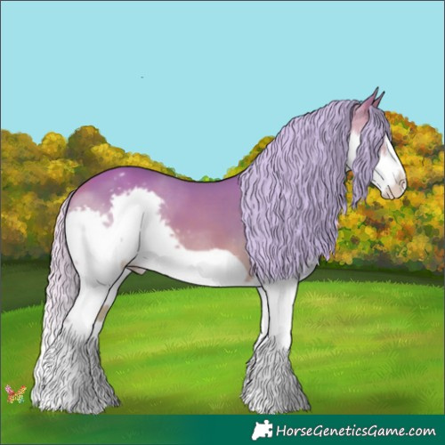 Horse Color:Watercolor Silver Sable Champagne Splash Frame 