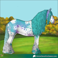 Horse Color:Watercolor Brown Splash Tobiano 