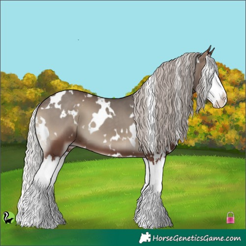 Horse Color:White Spotted Silver Blue Onyx Splash