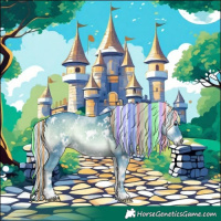 Horse Color:Painted Watercolor White Spotted Silver Blue Onyx Chinchilla 