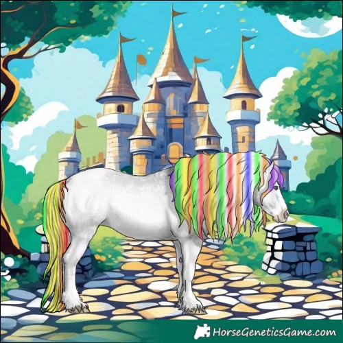 Horse Color:Painted Silver Brown Chinchilla Ice Onyx Tobiano Frame 