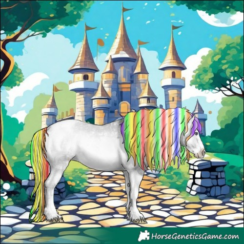 Horse Color:Painted Silver Brown Chinchilla Ice Onyx Tobiano Frame 