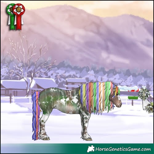 Horse Color:Painted White Spotted Silver Brown Ice 