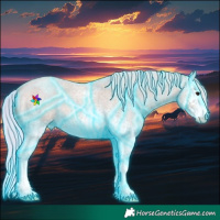 Horse Color:Thunderstruck Watercolor White Spotted Silver Smoky Grullo Roan 