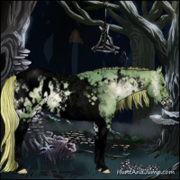 Horse Color:Void Painted Watercolor Silver Bay Onyx Sabino Tobiano Appaloosa 