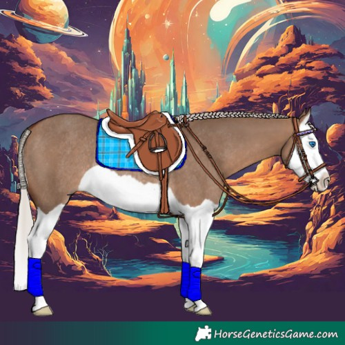 Horse Color:Silver Brown Dun Splash Rabicano