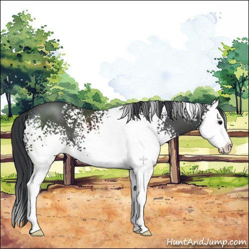 Horse Color:White Spotted Black Splash 