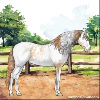 Horse Color:White Spotted Buckskin Pearl 