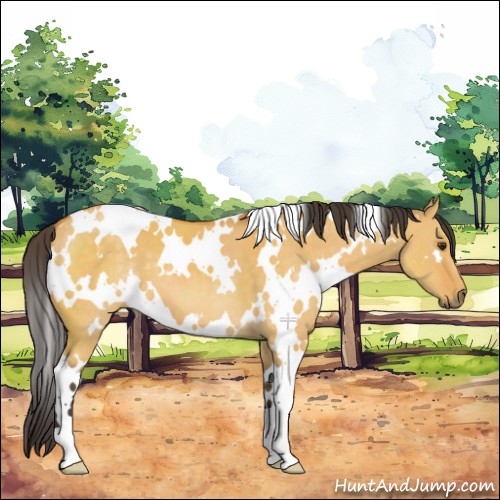 Horse Color:White Spotted Buckskin Dun 