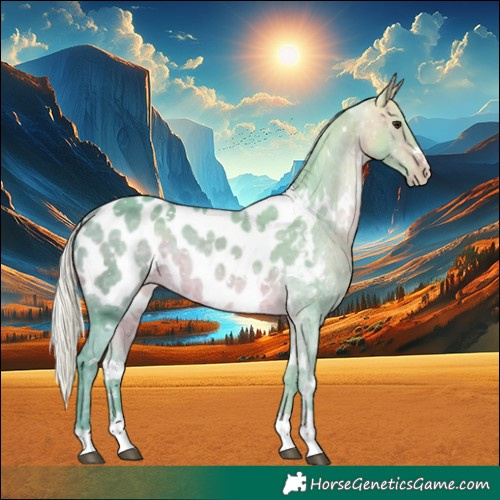 Horse Color:Watercolor White Spotted Silver Brown Ice Appaloosa 
