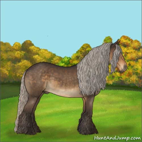 Horse Color:Silver Smoky Black Sabino 