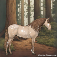 Horse Color:White Spotted Grullo Pearl 