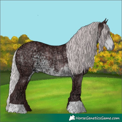 Horse Color:Chocolate Silver Smoky Black Chinchilla Ice 