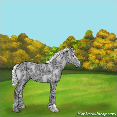 Horse Color:Chocolate Palomino Chinchilla Ice