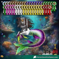 Horse Color:Platinum White Spotted Midnight Chocolate Brown Chinchilla Dun Tobiano 